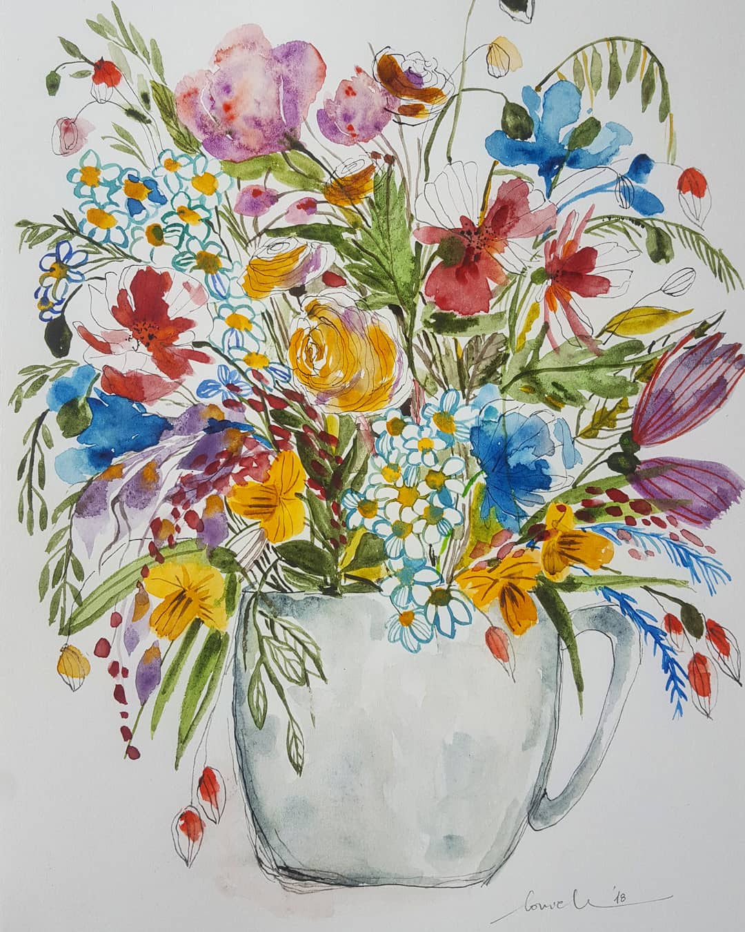 Flowers In Cup