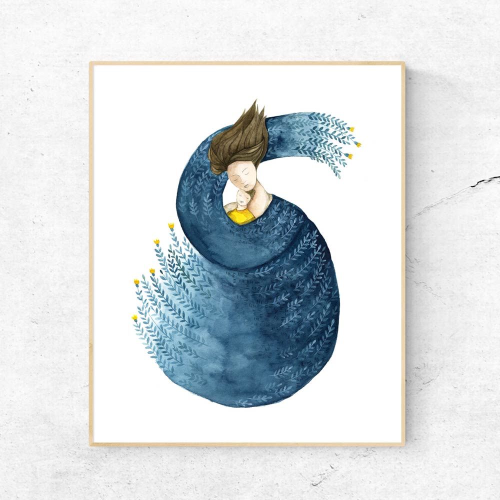 Miscarriage watercolor print