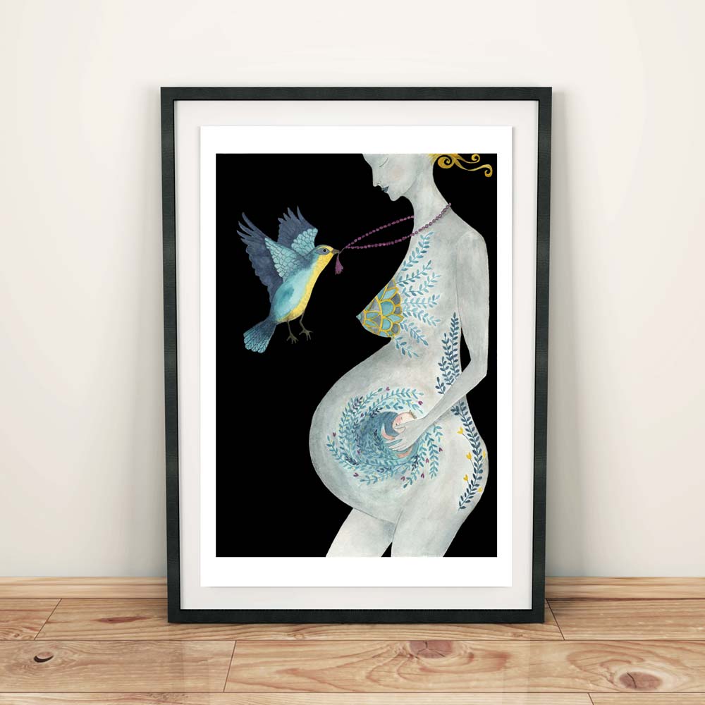 Pregnancy painting inframe
